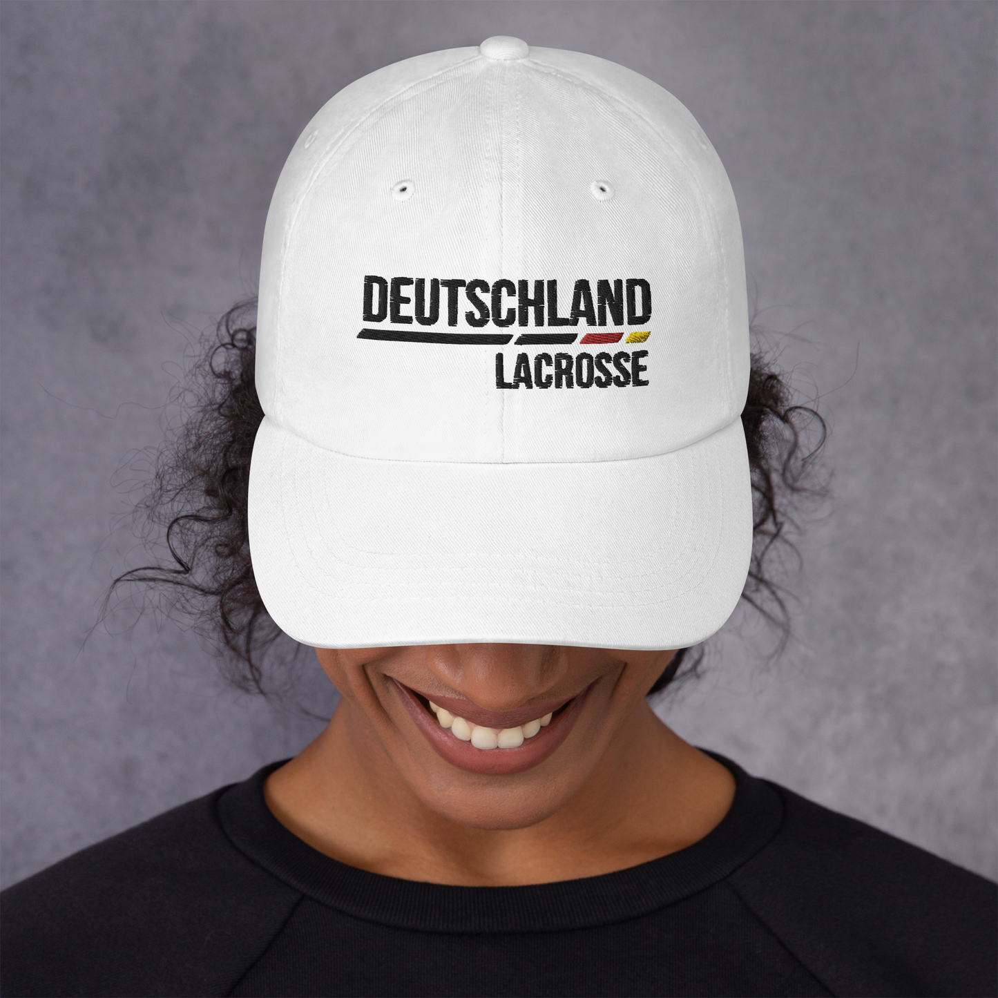 Baseball cap white (embroidery) - organic cotton
