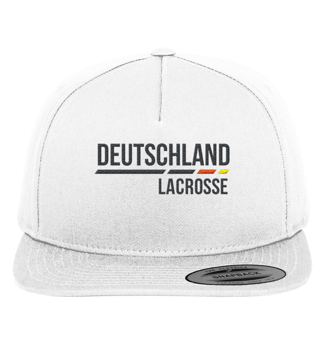 Premium Snapback weiß (Stick)