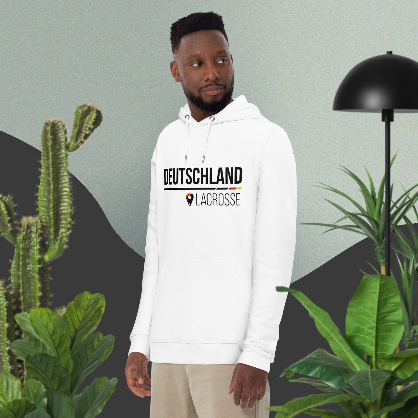 Germany Lacrosse Hoodie white - organic cotton